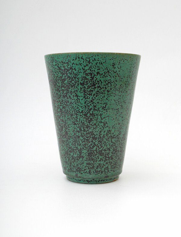 Vase/Vessel by Arne Bang: Designer & Manufacturer: Arne Bang Markings: signed Country of Origin & Materials: Sweden; stoneware Additional Information & Circa: Glazed stoneware vase by Arne Bang; c. 1940 (Key Word Search: Danis