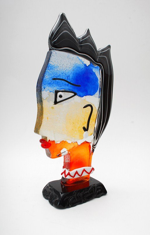 Large Mario Badioli Sculpture: Designer & Manufacturer: Mario Badioli Markings: marked Country of Origin & Materials: Italy; glass Additional Information & Circa: Large and colorful sculpture by Mario Badioli, Murano, Italy; c. 198