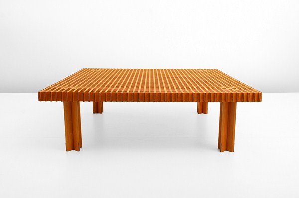 "Kyoto" Cocktail Table by Gianfranco Frattini: Designer & Manufacturer: Gianfranco Frattini; Ghianda Markings: marked Country of Origin & Materials: Italy; beech Additional Information & Circa: "Kyota" cocktail table by Gianfranco Frattini for Ghi