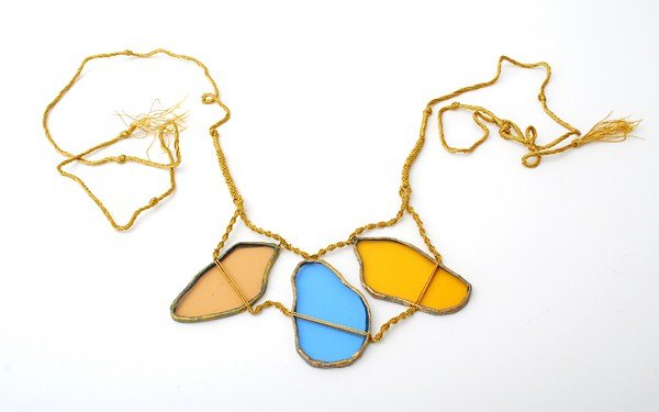 Vintage Necklace or Belt by Mary McFadden: Designer & Manufacturer: Mary McFadden Markings: none Country of Origin & Materials: USA; glass, metal, other Additional Information & Circa: Vintage handcrafted necklace or belt by fashion designer M