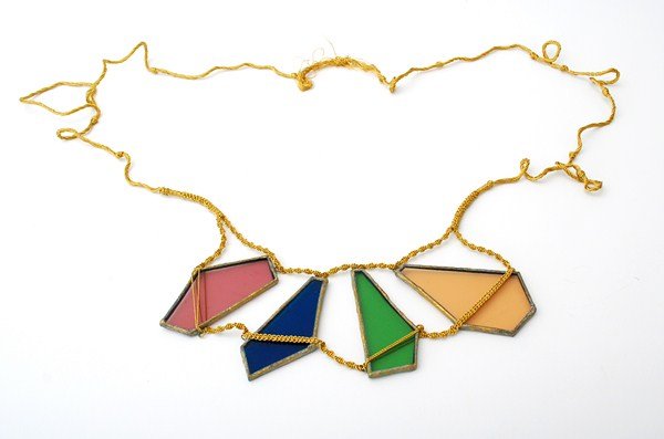 Vintage Necklace or Belt by Mary McFadden: Designer & Manufacturer: Mary McFadden Markings: none Country of Origin & Materials: USA; glass, metal, other Additional Information & Circa: Vintage handcrafted necklace or belt by fashion designer M