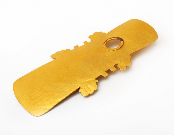 Vintage Pendant by Mary McFadden: Designer & Manufacturer: Mary McFadden Markings: marked Country of Origin & Materials: USA; metal Additional Information & Circa: Vintage handcrafted pendant which can be worn as a belt or necklace by