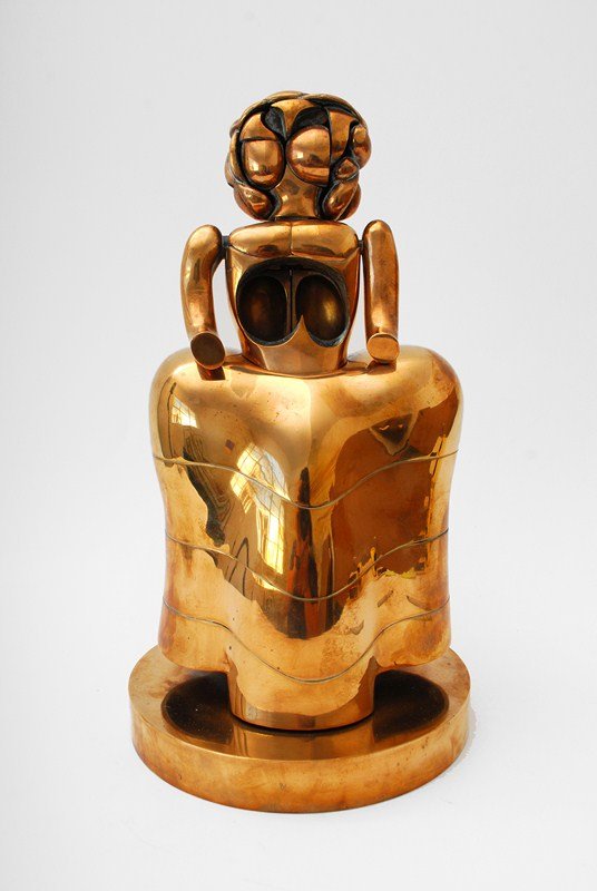 "La Menina II" Sculpture by Berrocal: Designer & Manufacturer: Miguel Berrocal Markings: marked; e. 1053/2000 Country of Origin & Materials: Spain; bronze Additional Information & Circa: Large "La Menina II" complicated sculpture by Migue