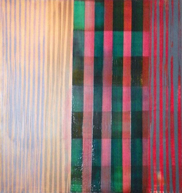 Large Abstract Painting by Paul Aho: Designer & Manufacturer: Paul Aho Markings: signed; dated Country of Origin & Materials: American; oil and acrylic on wood Additional Information & Circa: Large abstract painting "Epiphany" by Paul Ah