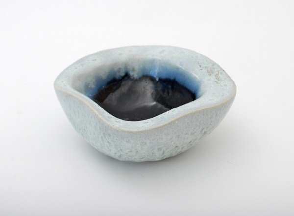 Bowl by Russell Wright: Designer & Manufacturer: Russel Wright; Bauer Markings: signed Country of Origin & Materials: USA; ceramic Additional Information & Circa: Bowl/ashtray by Russel Wright for Bauer; c. 1940 (Key Word Se