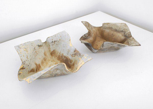 Pair of Willy Guhl Planters: Designer & Manufacturer: Willy Guhl, Eternit AG Country of Origin & Materials: Switzerland; fibrated concrete Additional Information & Circa: Pair of low planters by Willy Guhl for Eternit AG; c. 1960