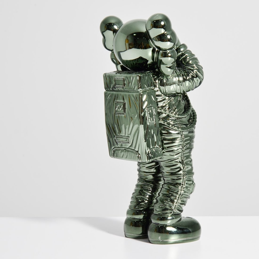 KAWS HOLIDAY SPACE, 2020: Artist/Designer; Manufacturer: KAWS aka Brian Donnelly (b. 1974); Medicom Toy Corporation (USA) Marking(s); notes: marking(s); 2020 Materials: painted cast vinyl Dimensions (H, W, D): 14"h, 9"w, 7"d b