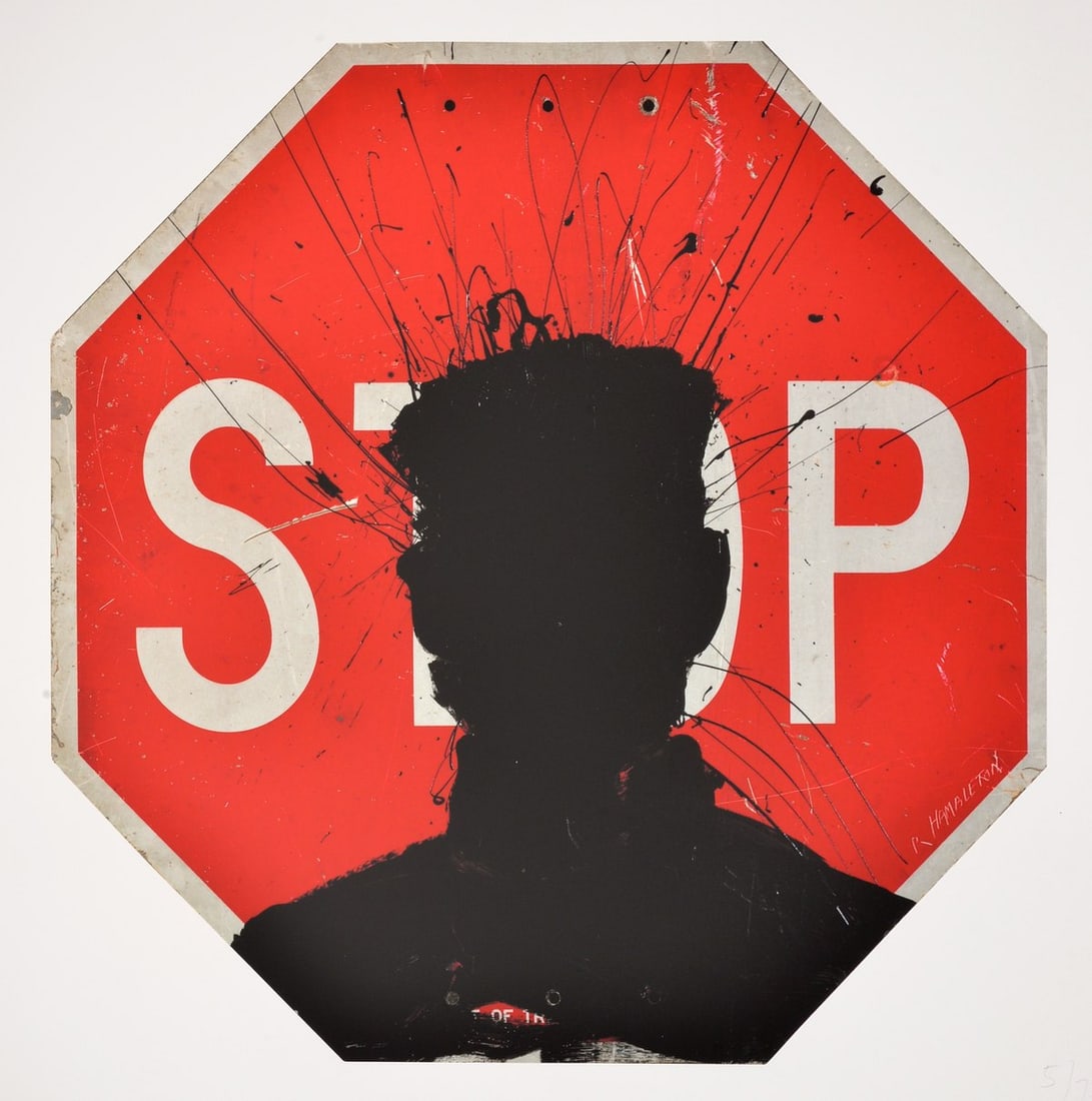 Richard Hambleton (after) STOP SIGN Print: Artist/Designer; Manufacturer: Richard Hambleton (Canadian, 1952-2017), after Marking(s); notes: signed in plate, embossed signature; ed. 5/75; 2018 Materials: giclee print on Hahnemuhle wove Dimensio