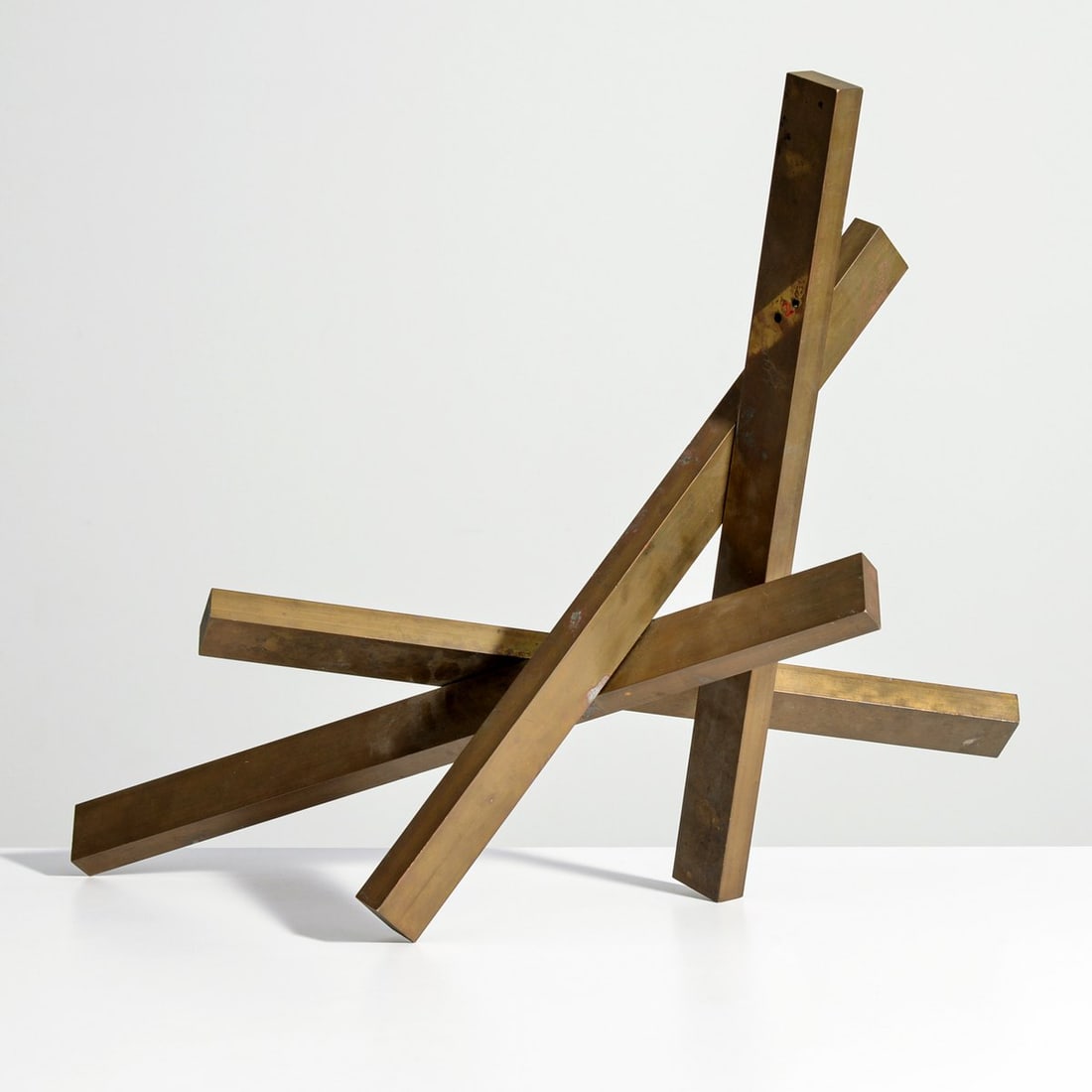 Larry Mohr Abstract Bronze Sculpture: Artist/Designer; Manufacturer: Larry Mohr (American, 1921-2013) Marking(s); notes: signed, marking(s); 1988 Materials: bronze Dimensions (H, W, D): 16"h, 14"w, 13"d Additional Information: Provenance: