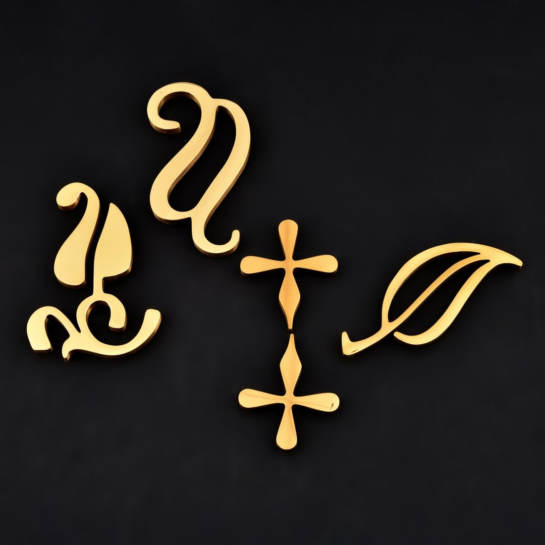 4 L. Lawler & A. McCollum FIXED INTERVALS Sculptures: Artist/Designer; Manufacturer: Louise Lawler (American, b. 1947), Allan McCollum (American, b. 1944) Marking(s); notes: signed; ed. 12/25; 1988-1992 Materials: polished brass Dimensions (H, W, D): ele