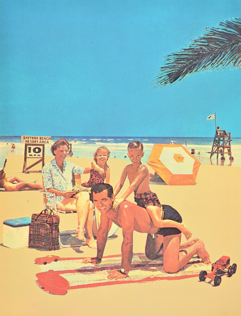 Malcolm Morley BEACH SCENE Screenprint: Artist/Designer; Manufacturer: Malcolm Morley (British/American, 1931-2018) Marking(s); notes: signed, blind stamp; AP X/XL for the edition of 100; 1969 Materials: screenprint with varnish overprint D