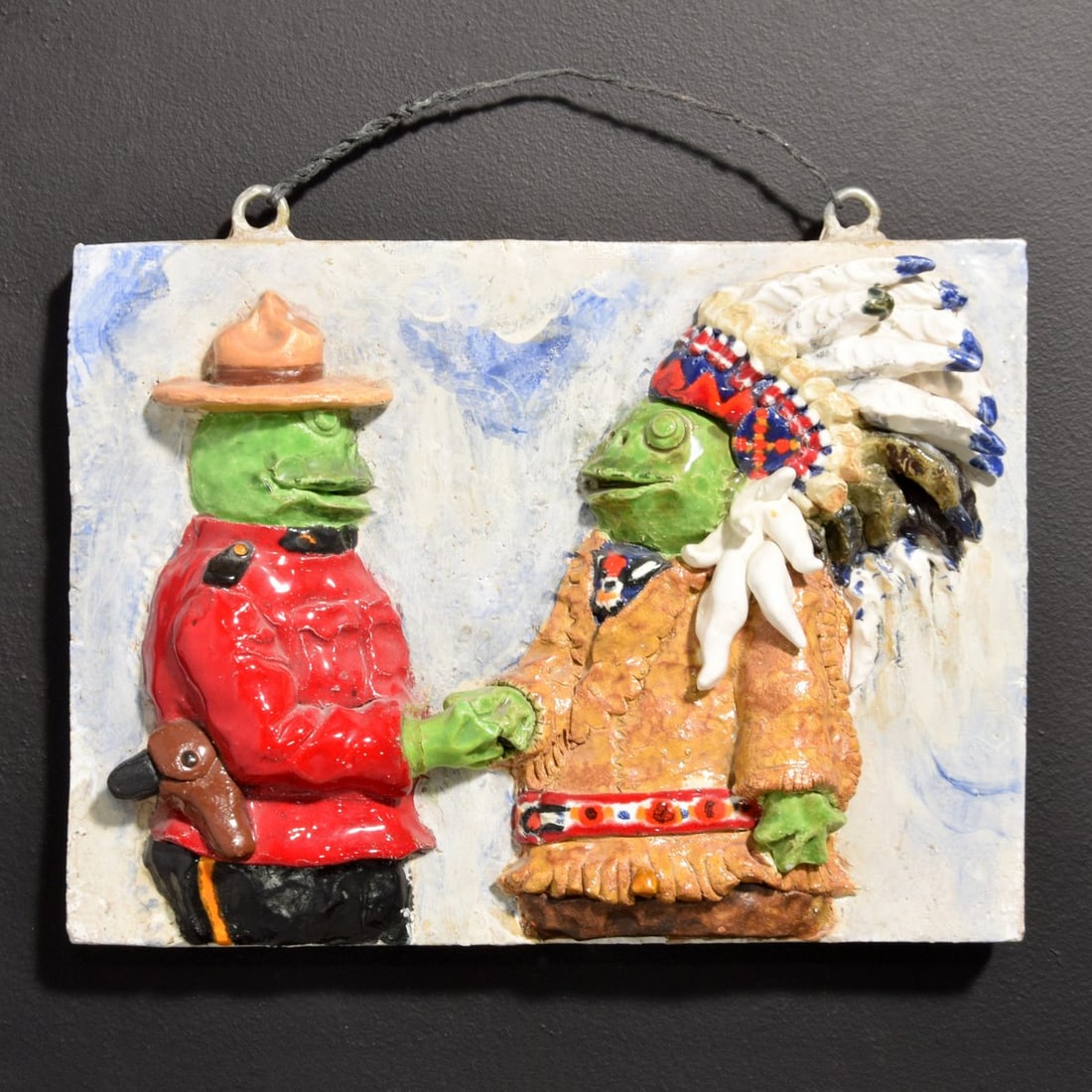 David Gilhooly Sculpture / Plaque: Artist/Designer; Manufacturer: David Gilhooly (American, 1943-2013) Marking(s); notes: signed, marking(s); 1973 or 1978 (see detail photograph) Materials: stoneware Dimensions (H, W, D): 12"h, 16"w, 3