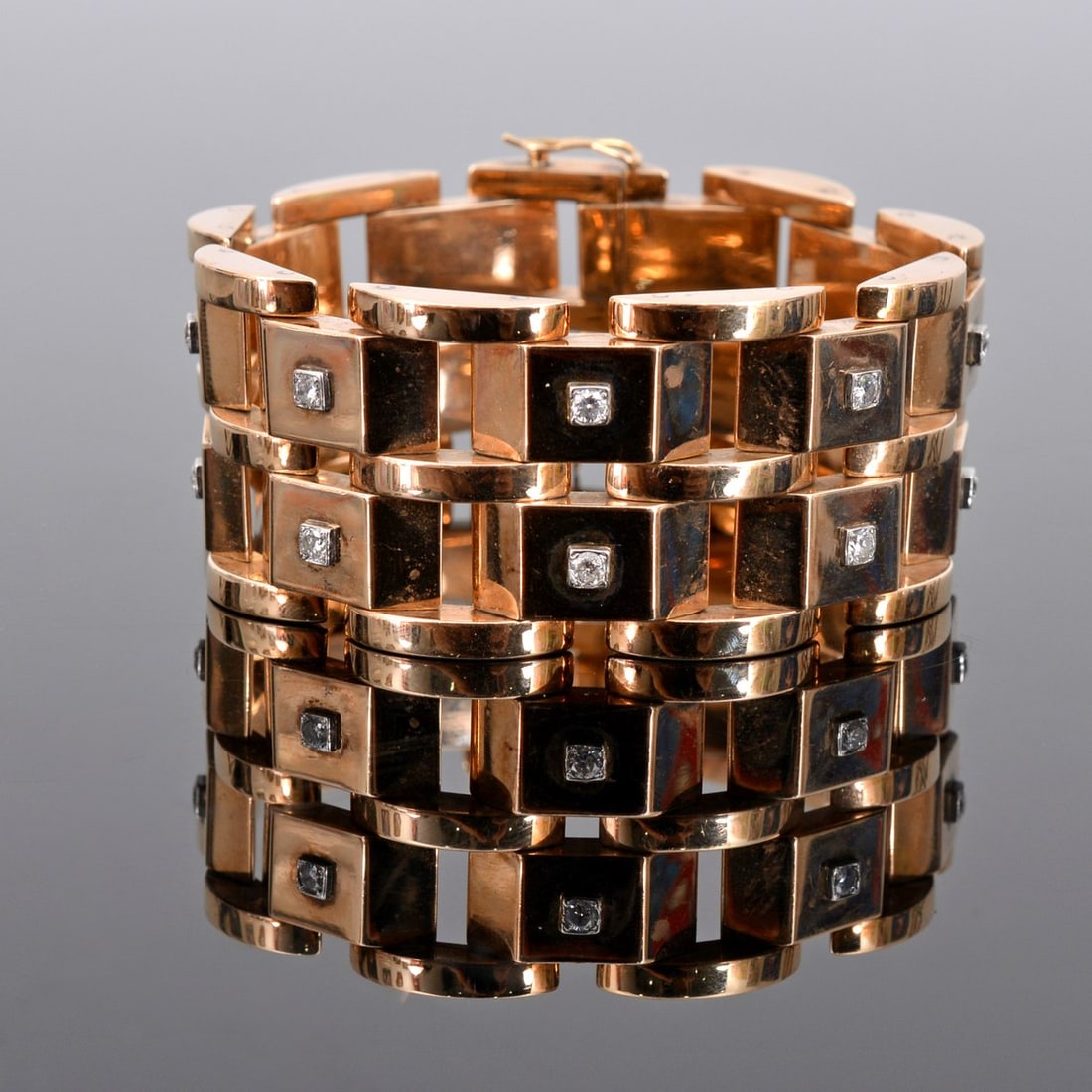 18K Gold and Diamond Estate Bracelet (1 of 9)