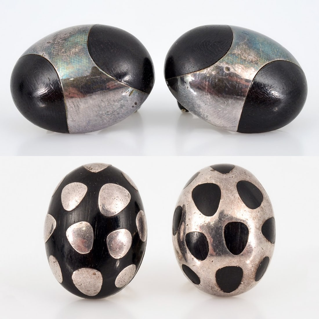 2 Pairs of Silver & Wood Earrings: Tiffany & Co., Other (1 of 16)