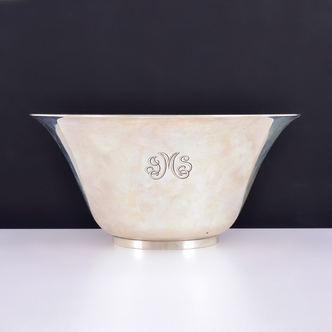 Tiffany & Co. Sterling Silver Bowl: Artist/Designer; Manufacturer: Tiffany & Co. (USA) Marking(s); notes: signed, sterling imprint, marking(s) Country of origin; materials: sterling silver Dimensions (H, W, D): 4.25"h, 9.25"dia; 27.08 T
