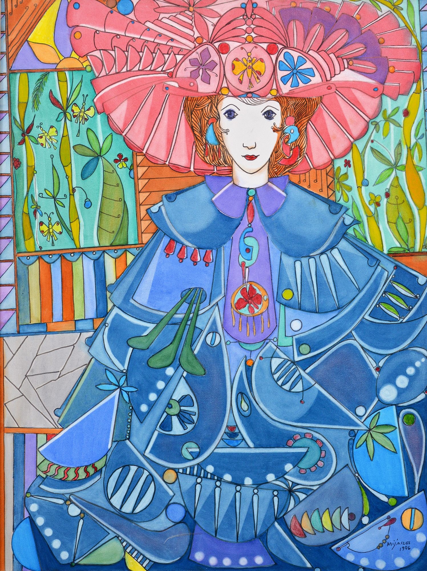 Jose Mijares Painting: Artist/Designer; Manufacturer: Jose Maria Mijares (Cuban, 1921-2004) Marking(s); notes: signed; 1996 Materials: canvas (probably oil) Dimensions (H, W, D): 39.