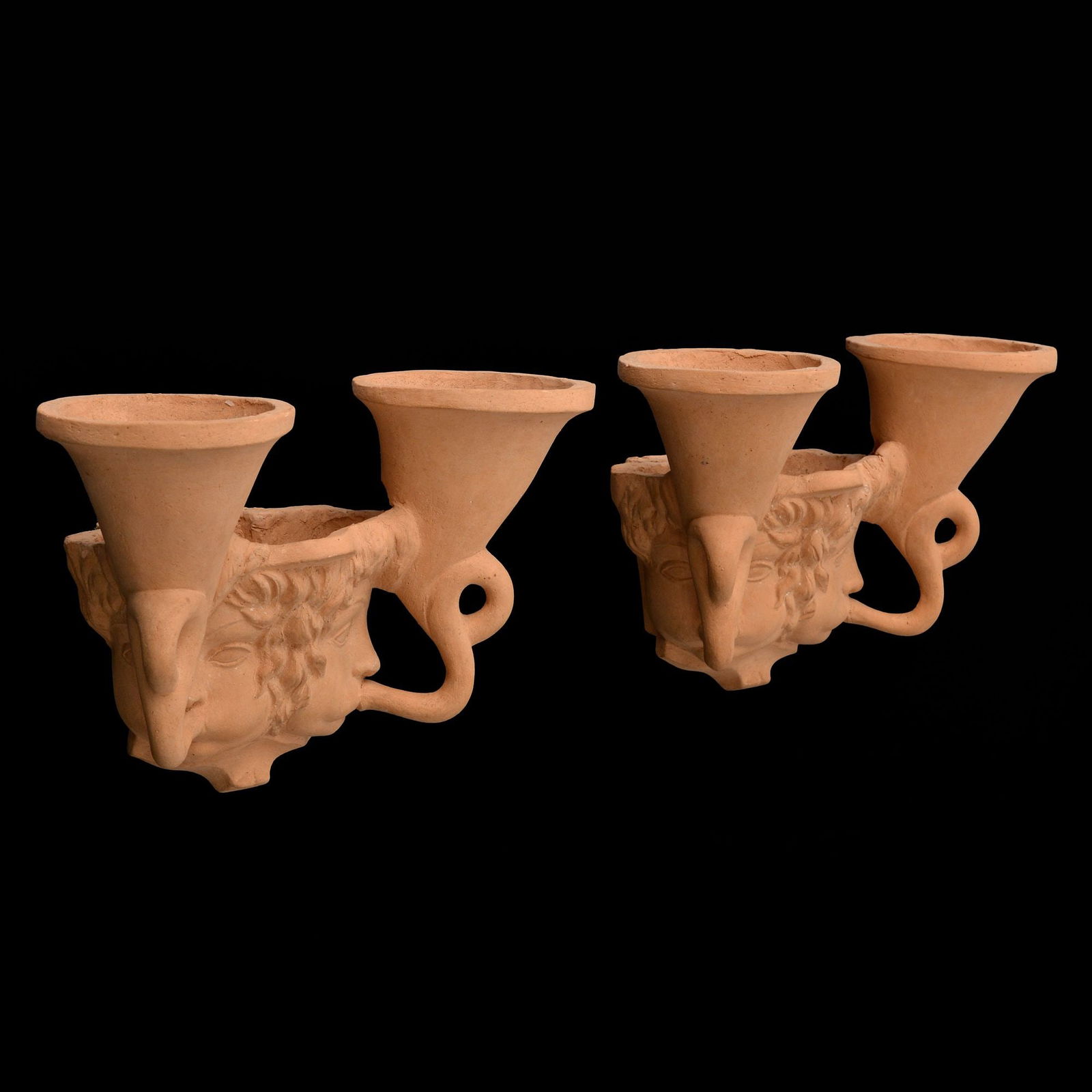 Pair of Andre Arbus & Vadim Androusov Sconces: Artist/Designer; Manufacturer: Vadim Androusov (French/Russian, 1895-1975), Andre Arbus (French, 1903-1969)Marking(s); notes: signed, illegible marking(s)Materials: