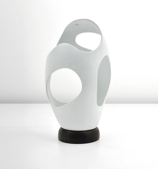 Rare Antonia Campi Lamp: Designer & Manufacturer: Antonia campy; Lavenia Markings: none Country of Origin & Materials: Italy; pottery, wood Additional Information & Circa: Rare massive lamp designed by Antonia Campi (1921); c