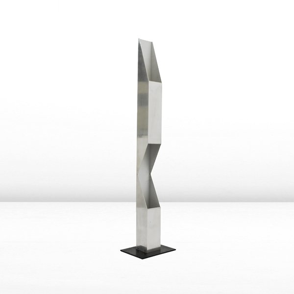 Neal Small Floor Lamp: Designer & Manufacturer: Neal Small; Koch & Lowy Markings: none Country of Origin & Materials: USA; aluminum, other Additional Information & Circa: Floor lamp by Neal Small; c. 1970 (Key Word Search: