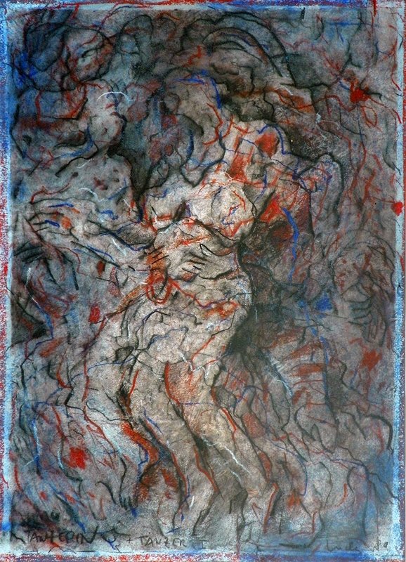 Surrealist Painting by Andre Masson: Designer & Manufacturer: Andre Masson Markings: signed; dated Country of Origin & Materials: French; paper Additional Information & Circa: Original painting "Tanterin + Tanzer" by important surrealist