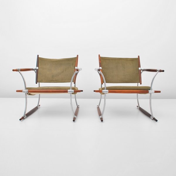 Fine Pair of Jens Quistgaard Lounge Chairs: Designer & Manufacturer: Jens Quistgaard; Richard Nissen Markings: none Country of Origin & Materials: Denmark; teak, chrome-plated steel, leather Additional Information & Circa: Fine pair of lounge c