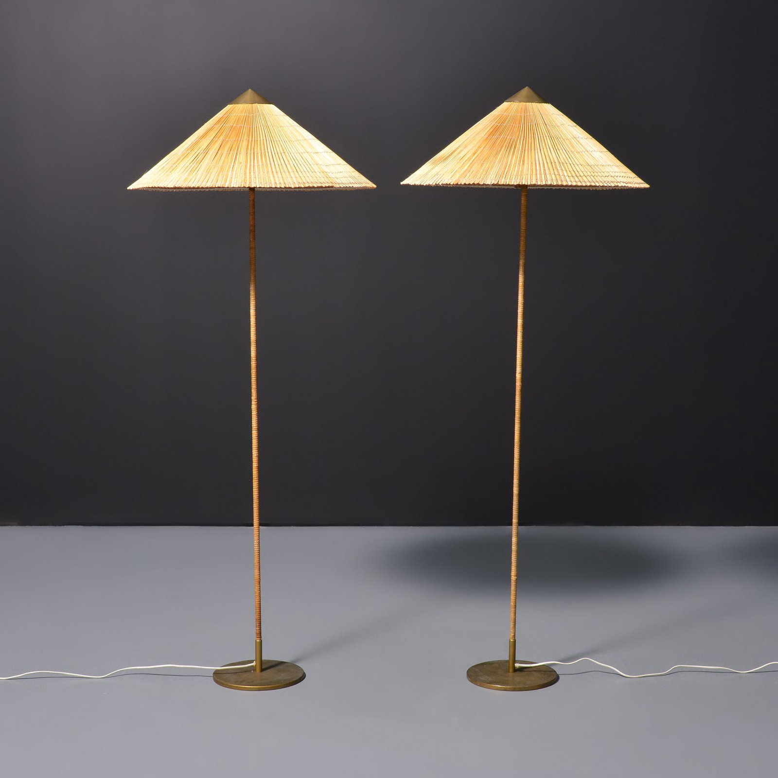 Pair of Paavo Tynell CHINESE HAT Floor Lamps (1 of 9)