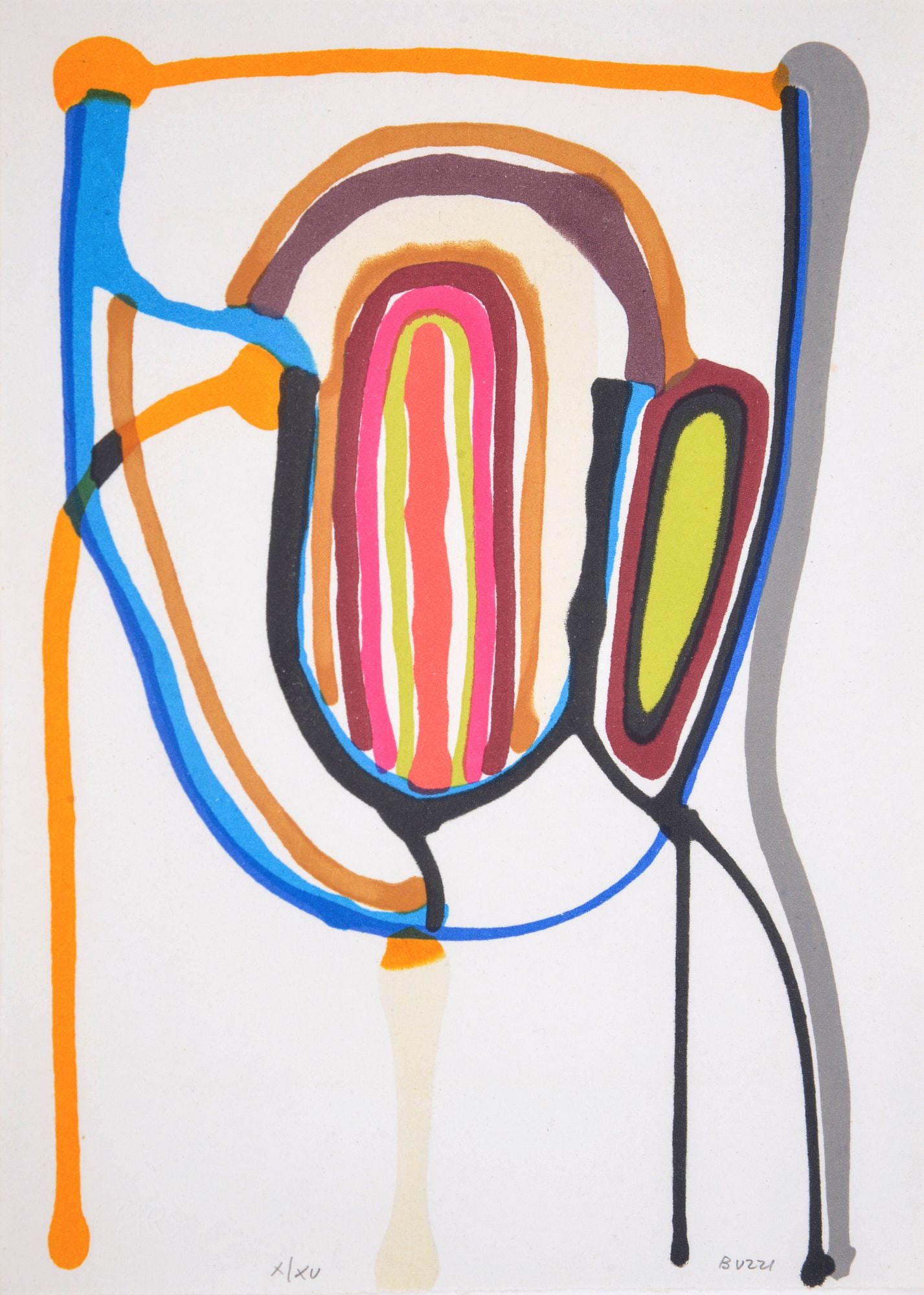 Alberto Burri SAFFO Lithograph: Artist/Designer; Manufacturer: Alberto Burri (Italian, 1915-1995)Marking(s); notes: signed, blind stamp; X/XV aside from the edition of 90Materials: lithographDimensions