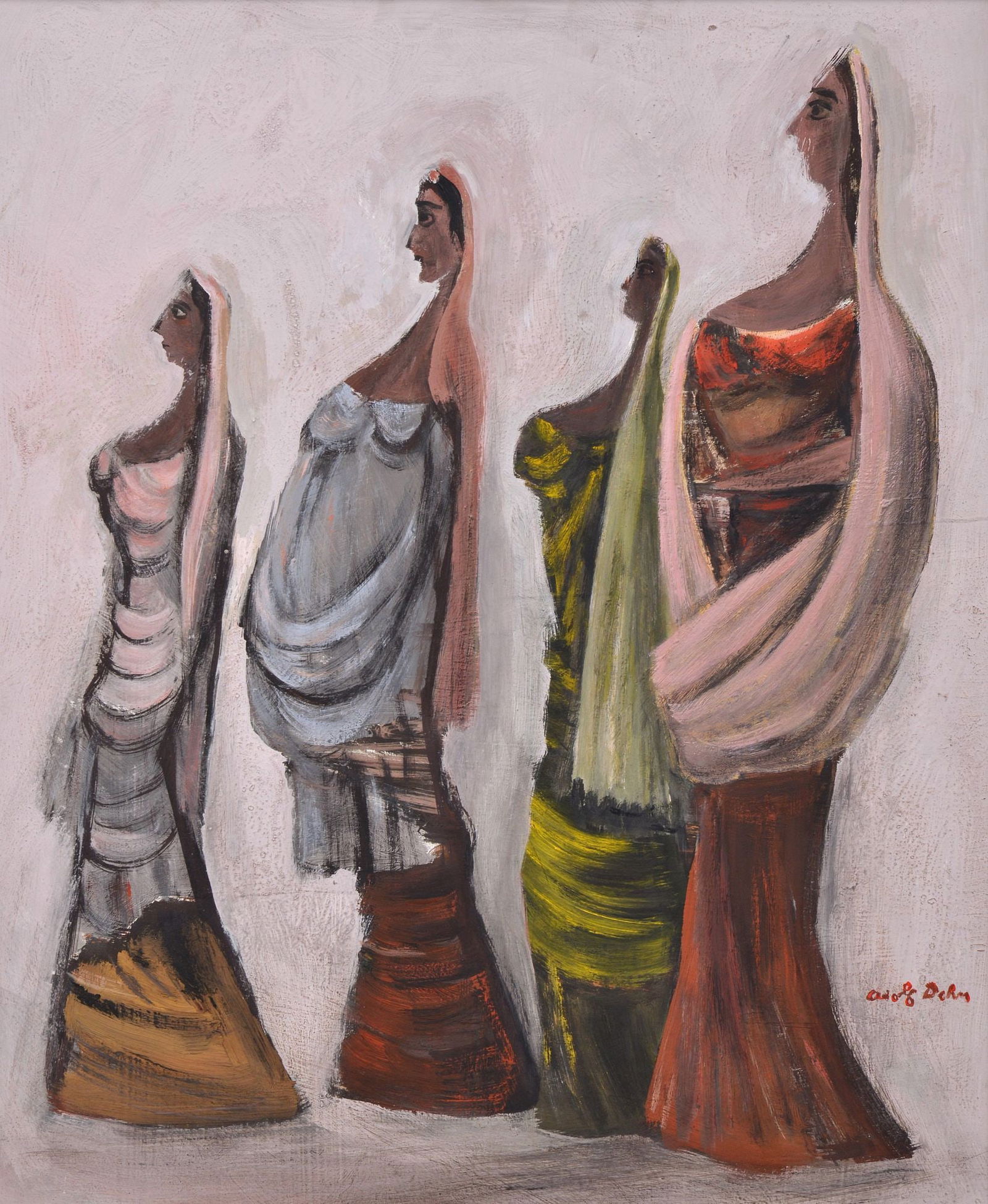 Adolf Dehn Painting, Female Figures (1 of 7)