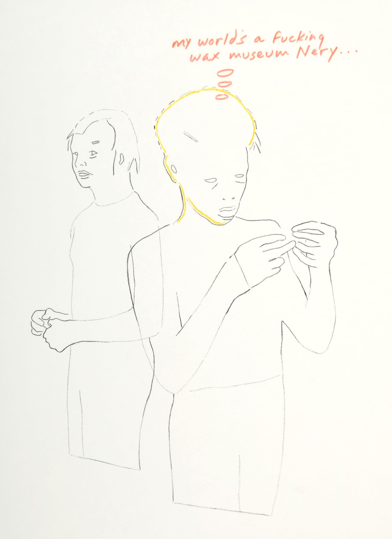 Douglas Kolk Drawing: Artist/Designer; Manufacturer: Douglas Kolk (American, 1963-2014)Marking(s); notes: 1995Materials: color marker and pen on paperDimensions (H, W, D): 31&quo