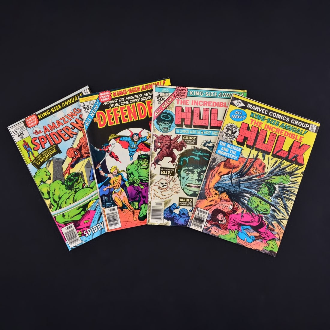 4 Marvel Comics, THE AMAZING SPIDER-MAN ANNUAL #12, THE DEFENDERS ANNUAL #1 & THE INCREDIBLE HULK (1 of 9)