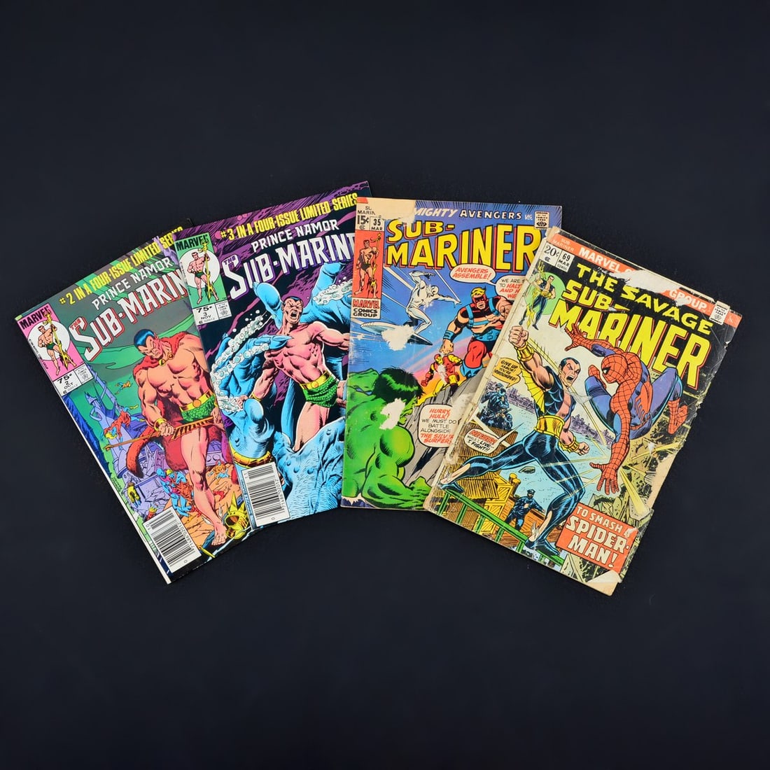 4 Marvel Comics, PRINCE NAMOR:THE SUB-MARINER #2 & #3, THE SUB-MARINER #35 & #69 (1 of 9)