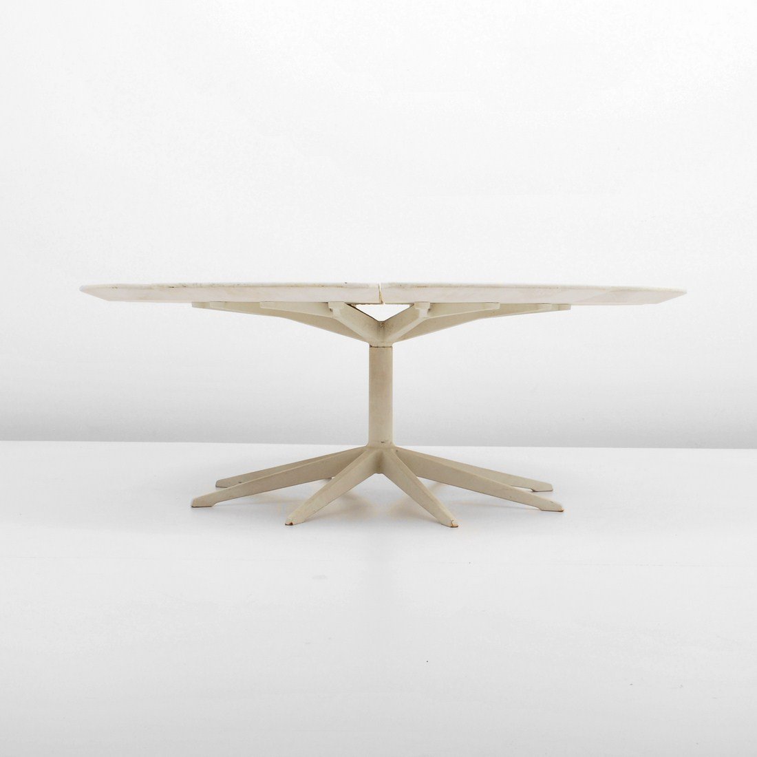 Richard Schultz "Petal" Cocktail Table: Designer & Manufacturer: Richard Schultz; Knoll Markings: marked Country of Origin & Materials: USA; metal, enameled wood Additional Information & Circa: "Petal" cocktail table by Richard Schultz c. 1