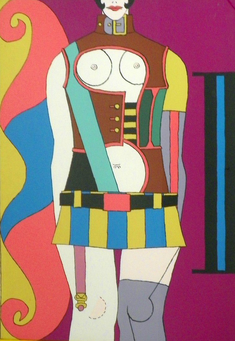 Richard Lindner "Changing Sexuality" Serigraphs, Set: Designer & Manufacturer: Richard Lindner Markings: signed; e. 2000 Country of Origin & Materials: German; serigraph Additional Information & Circa: Set of 3 large "Changing Sexuality" pop serigraphs b