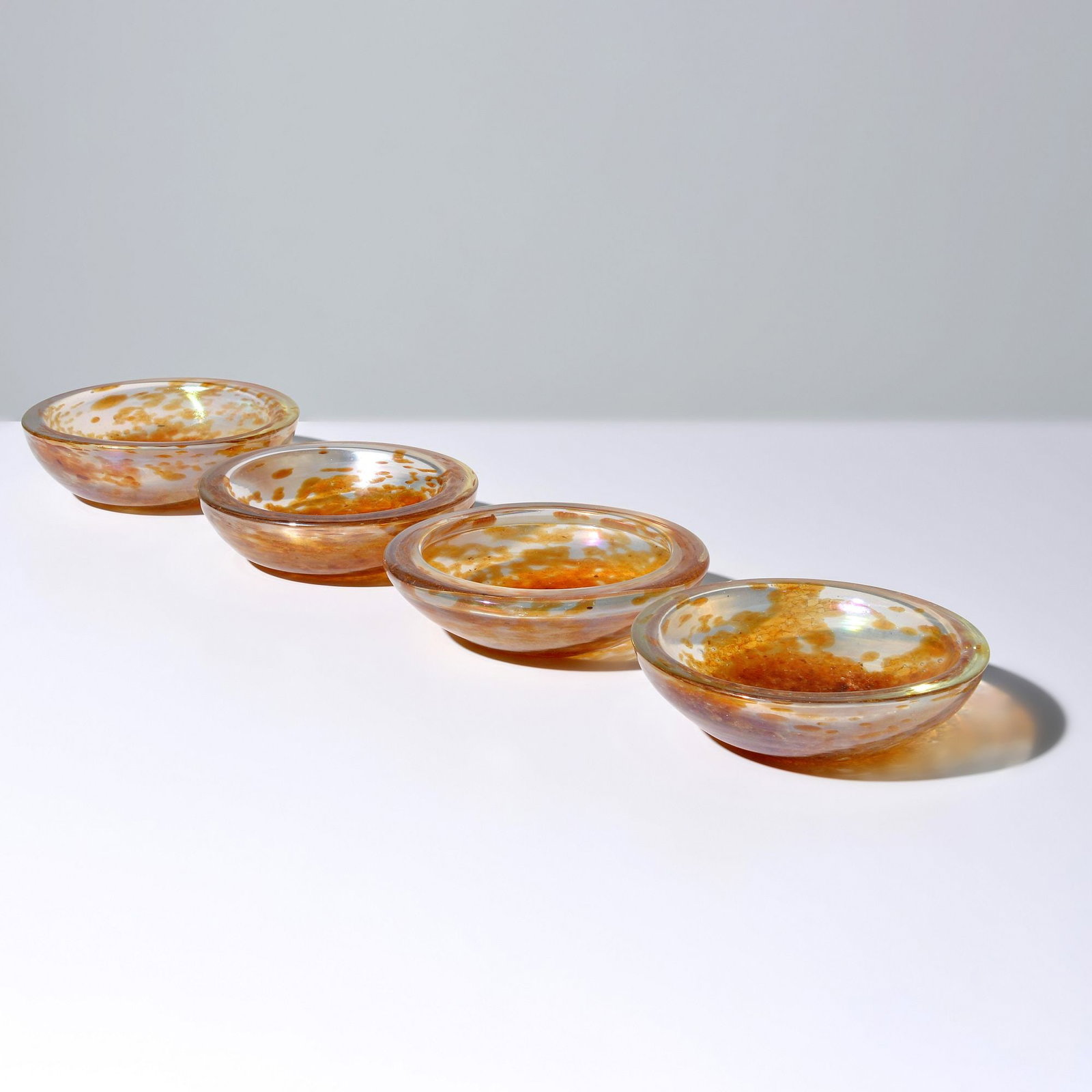 4 Dino Martens A MACE Bowls, Murano: Artist/Designer; Manufacturer: Dino Martens (Italian, 1894-1970); Aureliano Toso (Italy)Marking(s); notes: label (1)Materials: glassDimensions (H, W, D):&n