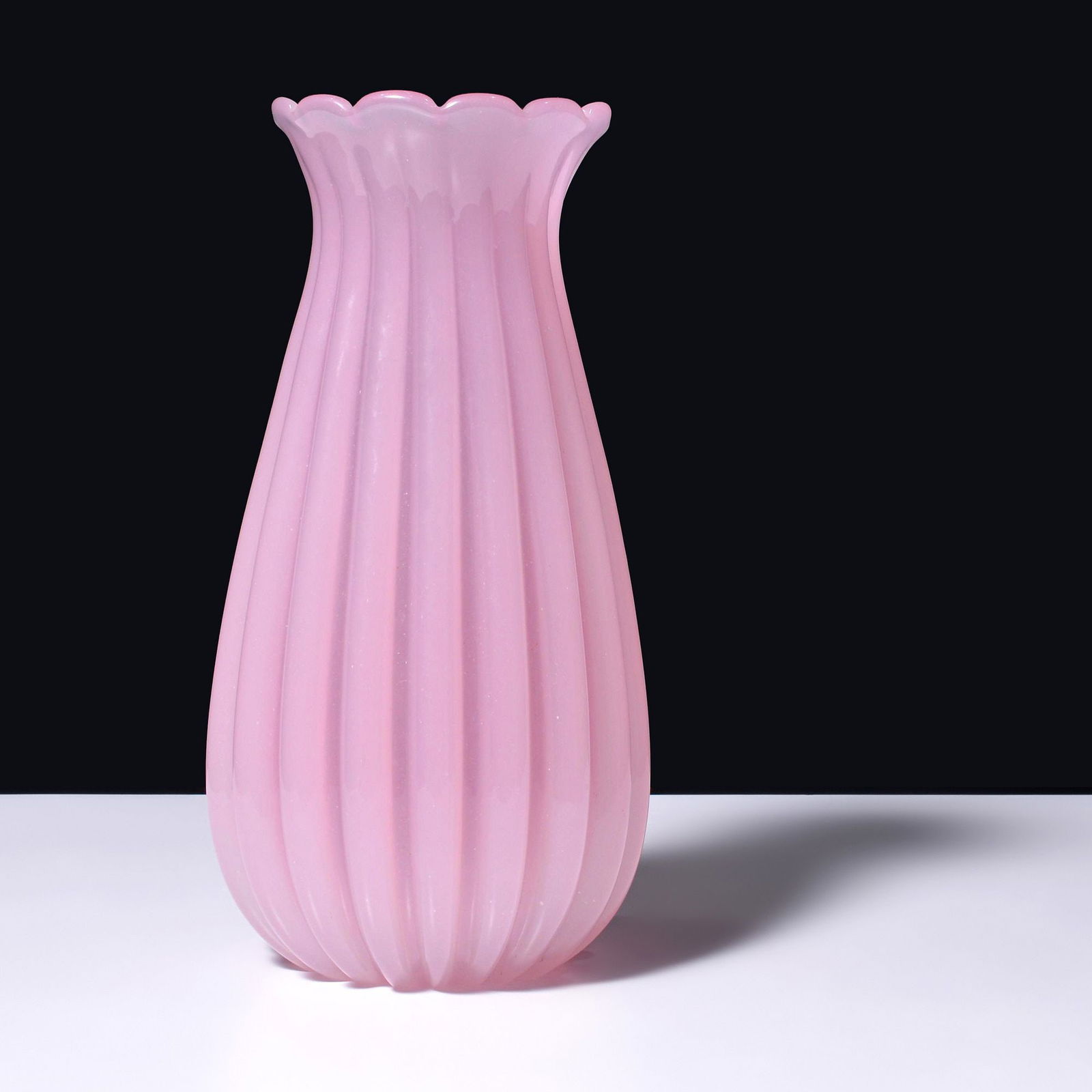 Large Fratelli Toso ALABASTRO Vase, 12.5"H, Murano (1 of 9)