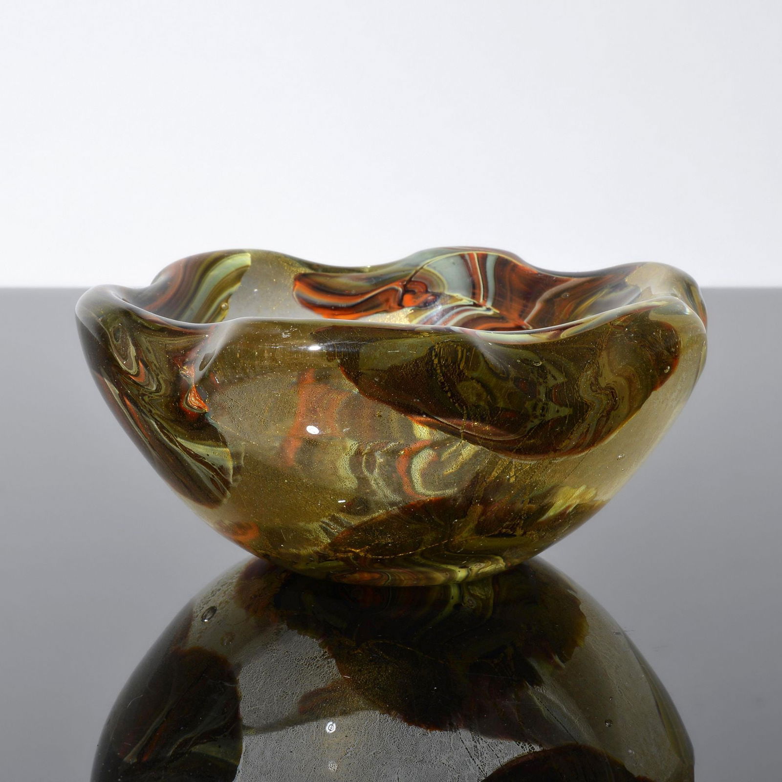 Murano CALCEDONIO Bowl Attributed to Archimede Seguso (1 of 8)