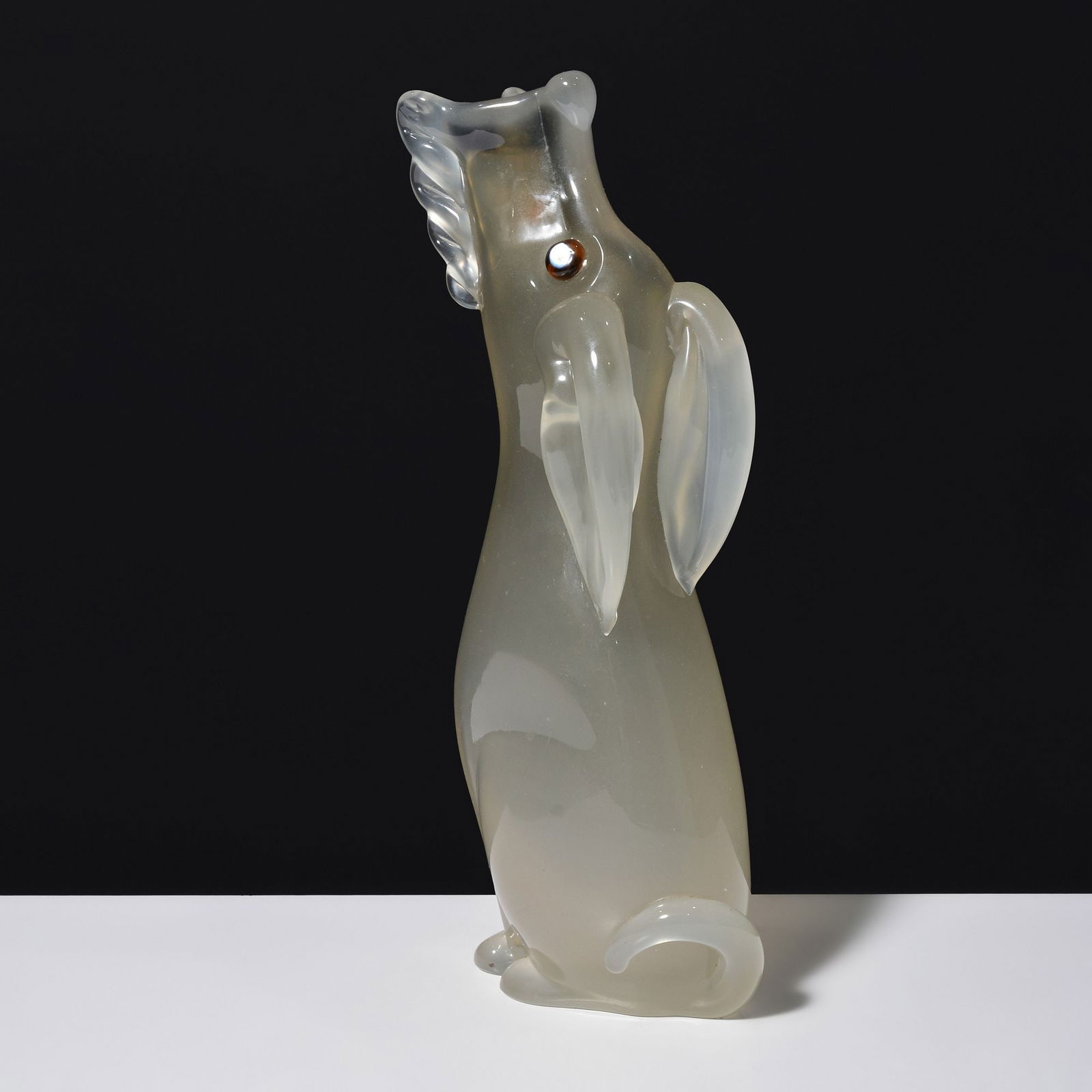 Archimede Seguso ALABASTRO Dog Sculpture / Bottle, Murano (1 of 13)