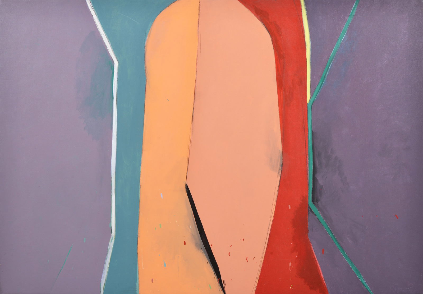 Large Robert Kiley Abstract Painting, 78"W (1 of 10)