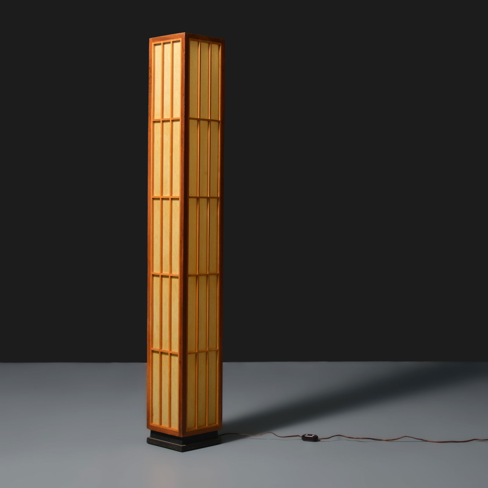 Lightolier Floor Lamp, Manner of George Nakashima, 60"H (1 of 9)