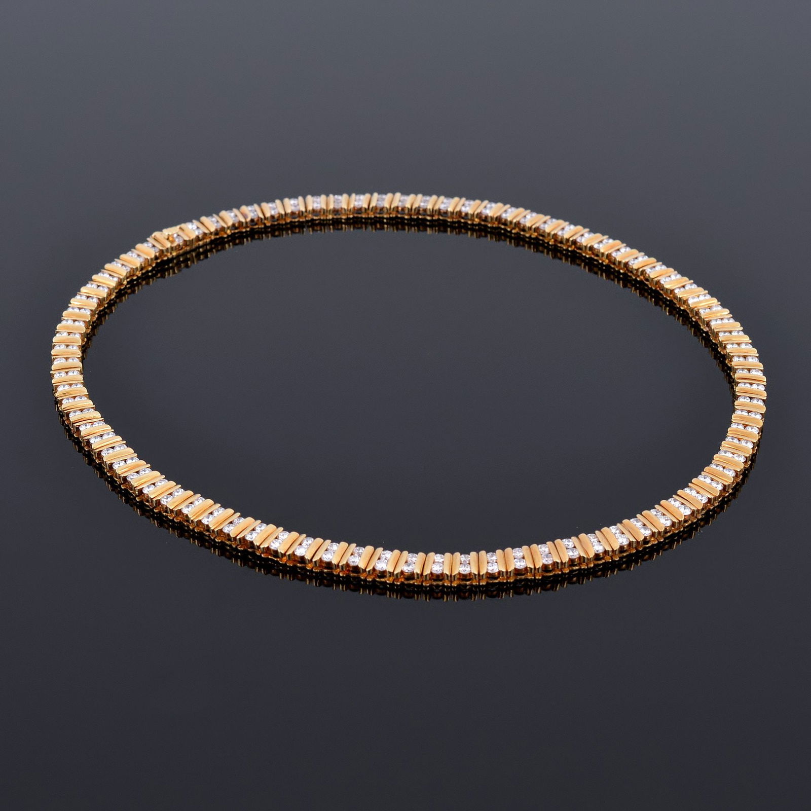 18K Yellow Gold & Diamond Estate Necklace (1 of 12)