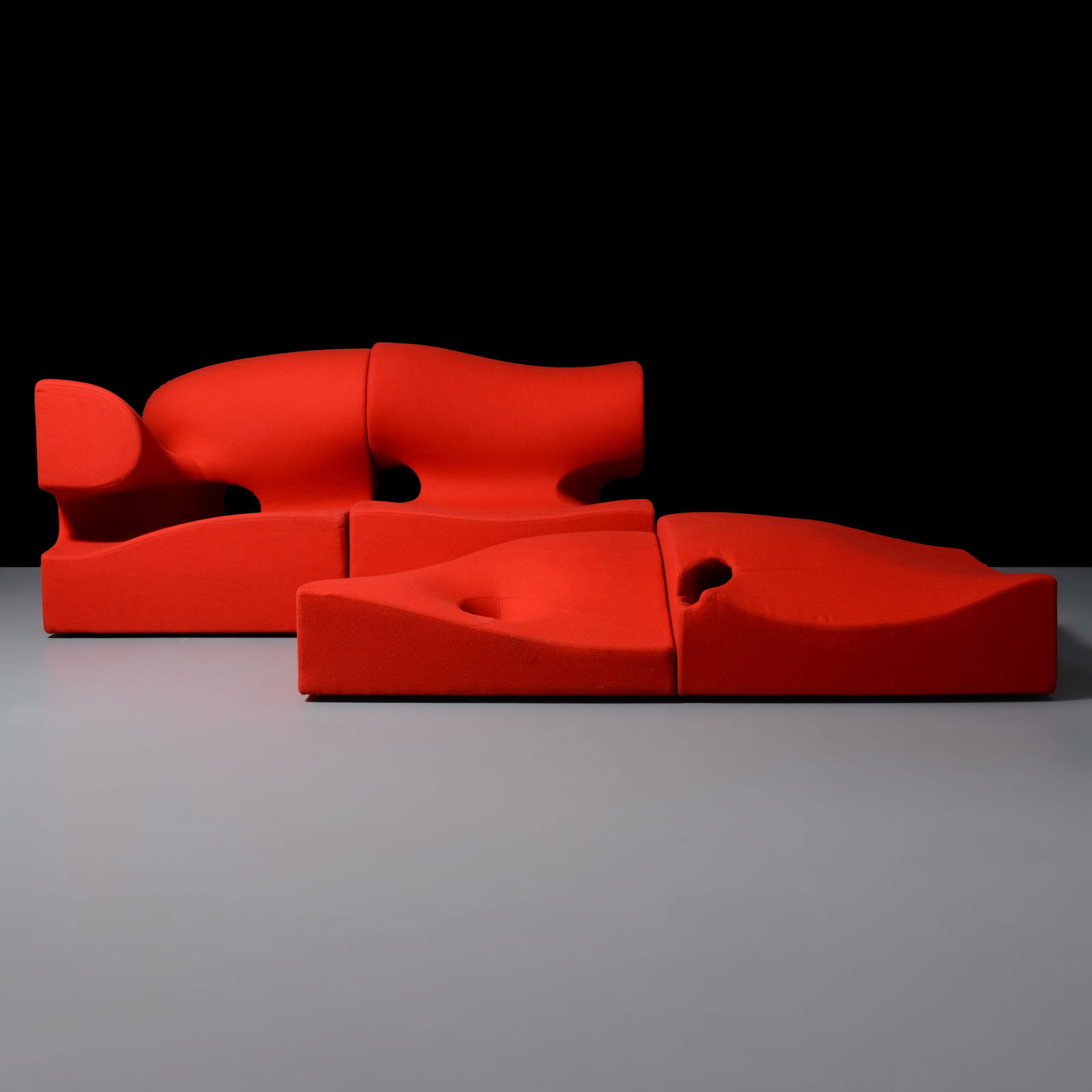 Ron Arad MISFITS Sofa, 4 Pcs.: Artist/Designer; Manufacturer: Ron Arad (British/Israeli, b. 1951); Moroso (Italy)Marking(s); notes: marking(s)Materials: upholsteryDimensions (H, W, D):