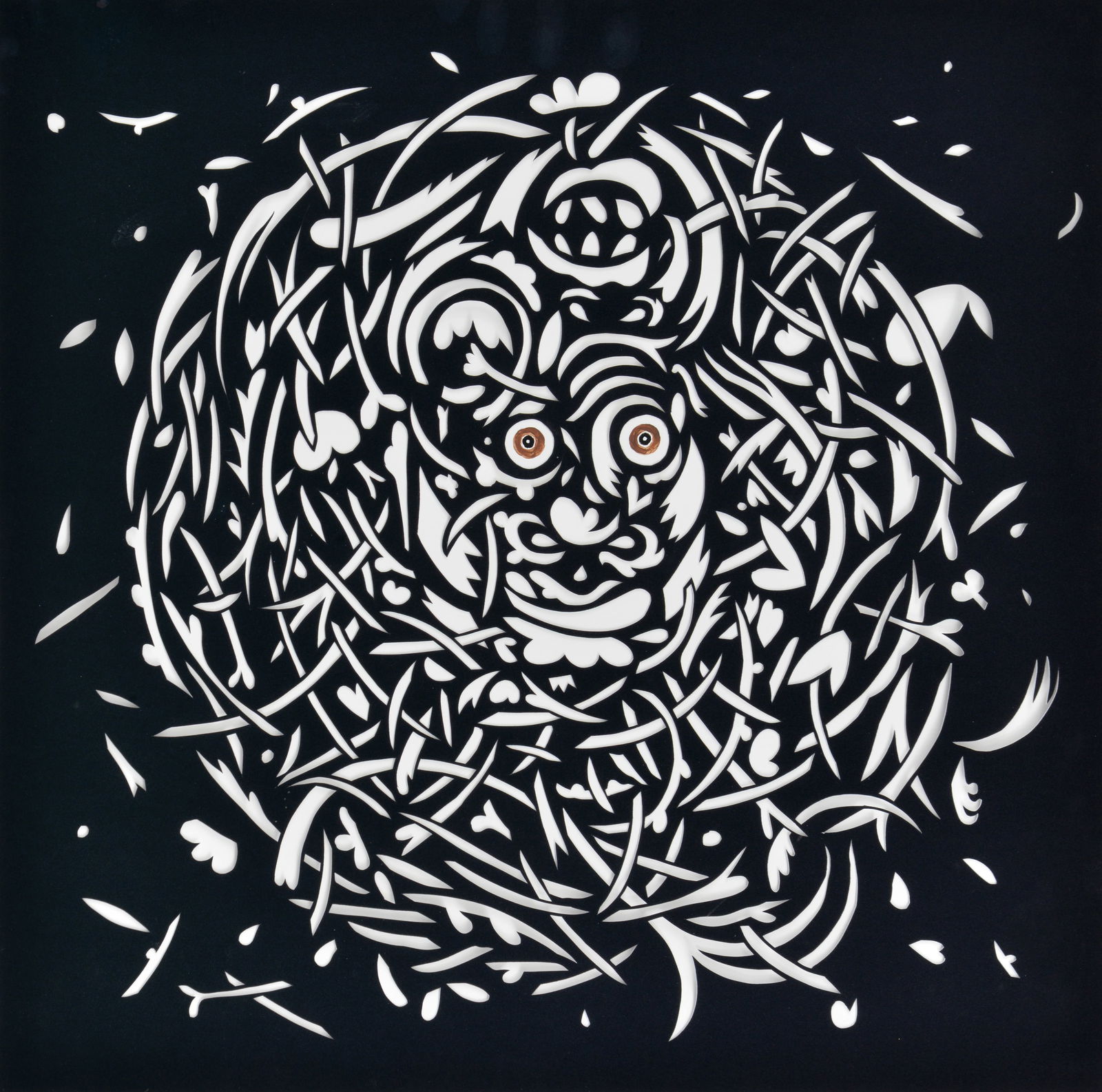 William Villalongo Painting / Collage,  Cut Velour Paper (1 of 7)