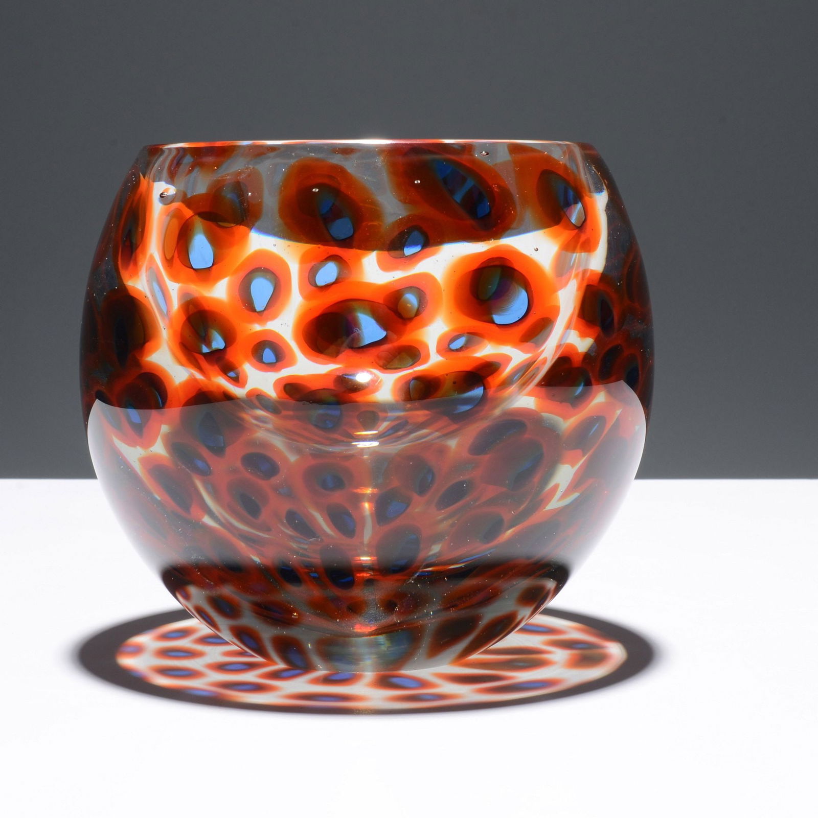 Antonio Da Ros a MURRINE Bowl, Murano: Artist/Designer; Manufacturer: Antonio Da Ros (Italian, 1936-2012); Cenedese (Italy)Marking(s); notes: no marking(s) apparent; circa 1963Materials: glass