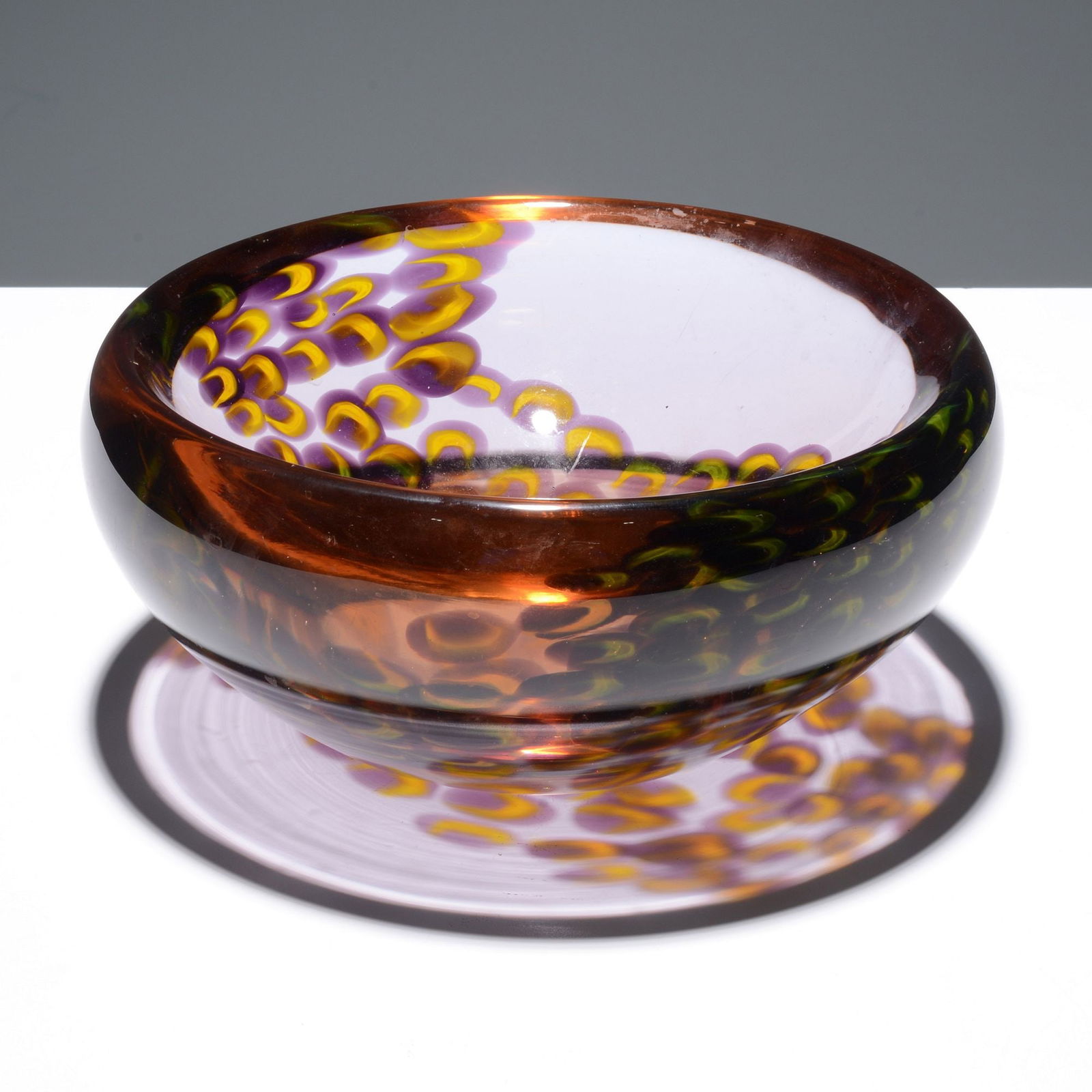 Large Antonio Da Ros a MURRINE Bowl, Murano: Artist/Designer; Manufacturer: Antonio Da Ros (Italian, 1936-2012); Cenedese (Italy)Marking(s); notes: no marking(s) apparentMaterials: glassDimensions (H,