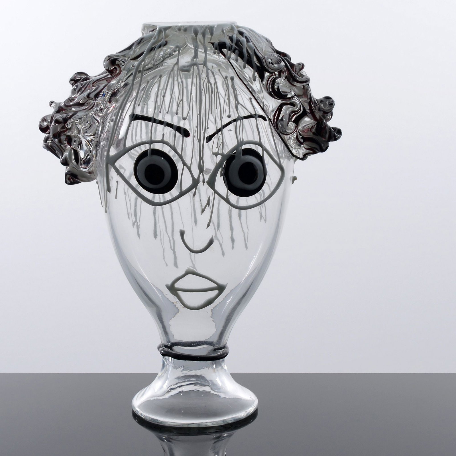 Large Fulvio Bianconi Face Vase / Sculpture, 15.25"H, Murano (1 of 10)