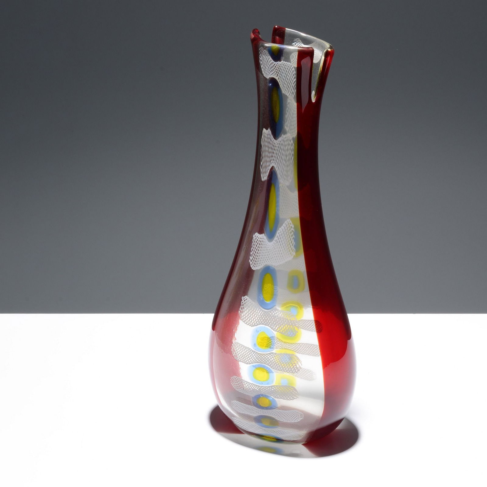 Anzolo Fuga MURRINE INCANTENATE Series Vase, 17.25"H, Murano (1 of 7)