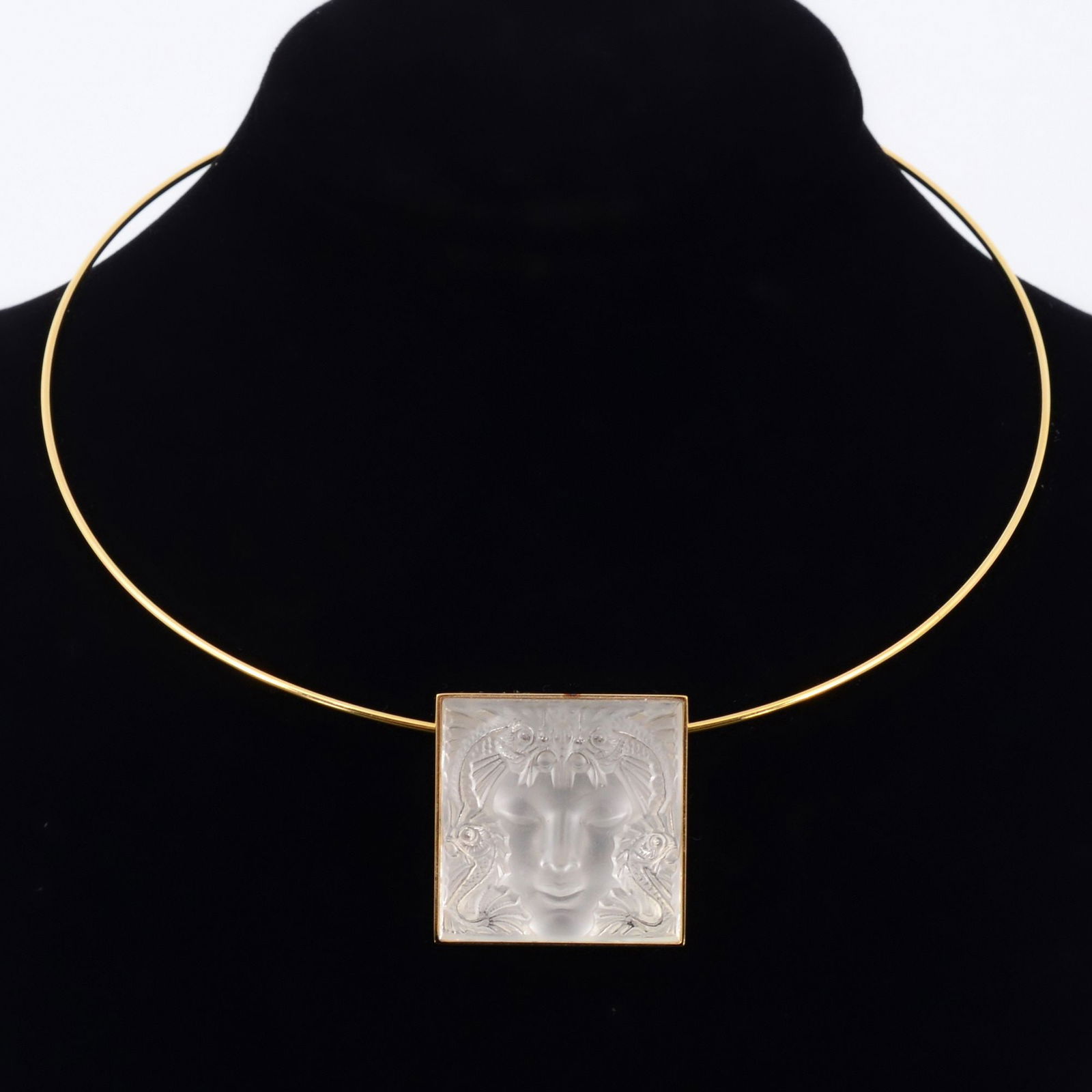 Lalique MASQUE DE FEMME Estate Necklace & Earrings Set (1 of 16)