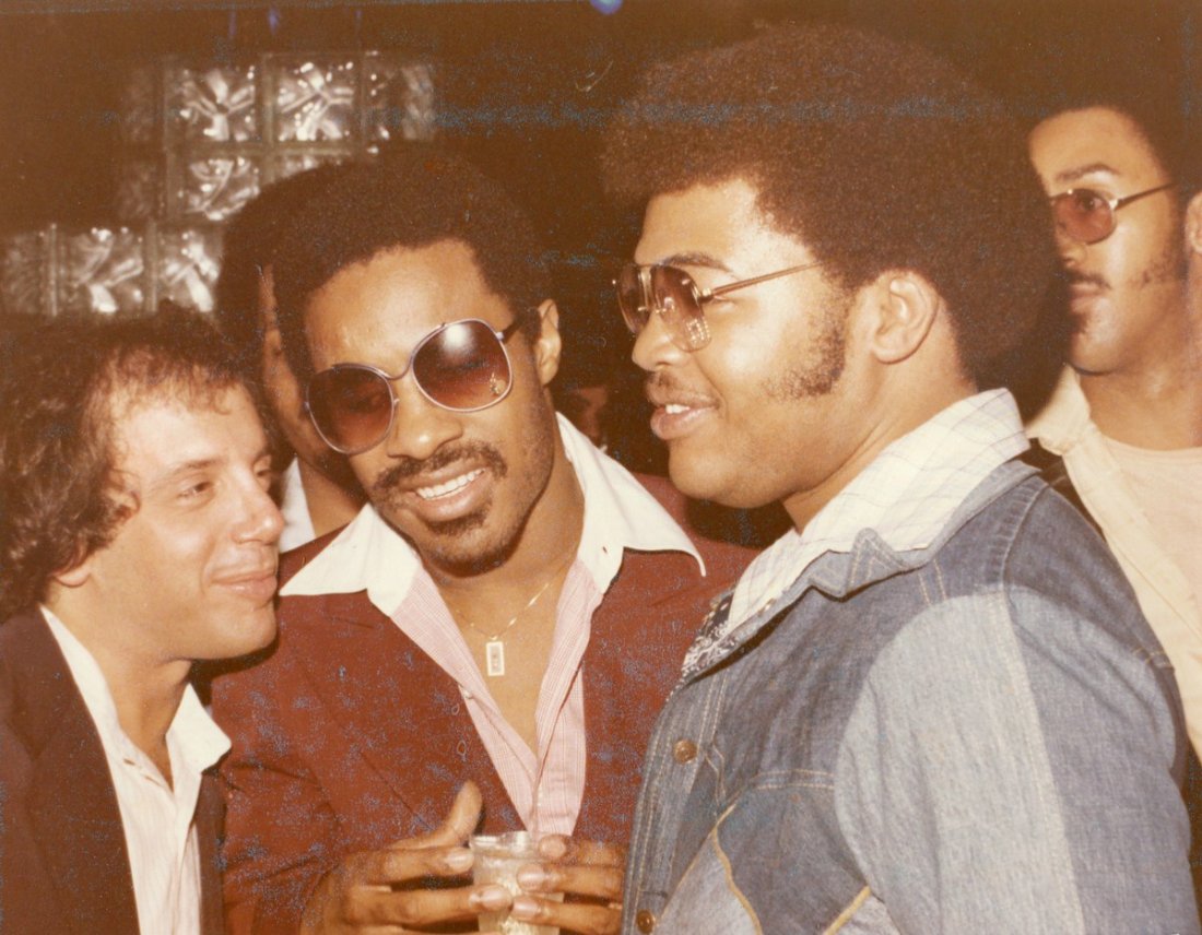 Wonder, Pendergrass, Studio 54 Photos: Additional Information & Circa: Photo 1: Stevie Wonder and Teddy Pendergrass at Studio 54, 1977 (Russel C. Turiak). Photo 2, 3, 4, 5, 6: Stevie Wonder and Steve Rubell at Studio 54, 1977 (Sal Oppedisa