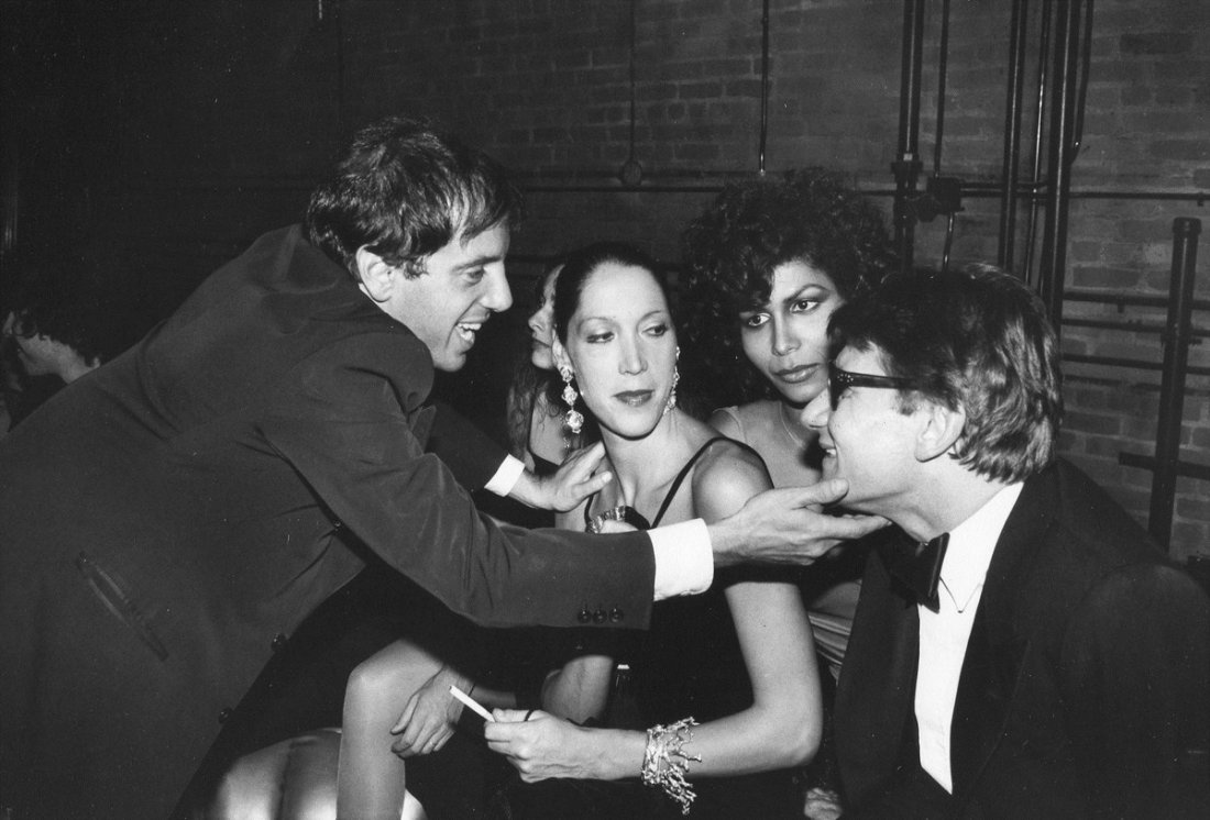 Rubell, Schiano, Yves St. Laurent,Studio 54 Photo +: Additional Information & Circa: Photo 1: Steve Rubell, Marina Schiano and Yves St. Laurent at Studio 54, 1978 (Robin Platzner). Mailgram from Yves St. Laurent to Steve Rubell inviting him to his launc