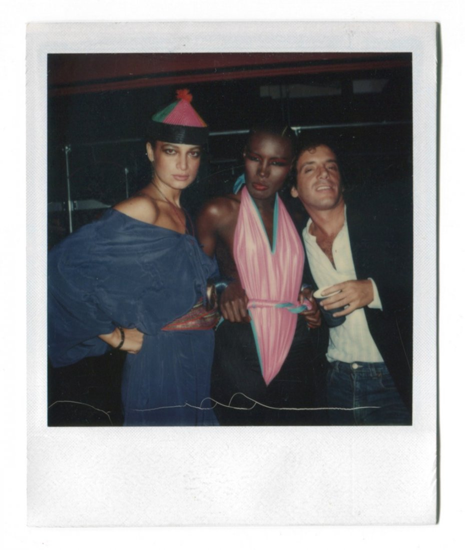 Andy Warhol Polaroid, Studio 54: Additional Information & Circa: Andy Warhol polaroid of Grace Jones and Steve Rubell at Studio 54, September, 1977. Provenance: Estate of Steve Rubell Dimensions: 4.25"h, 3.5"w